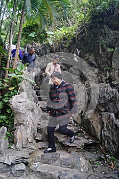 Visitors traveled mountain road