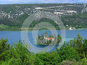 Visovac island and monastery, Croatia