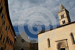 Visso Cathedral square