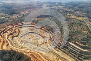 Vista aÃÂ©rea de um local de mineraÃÂ§ÃÂ£o (Aereal View of a mining site) photo