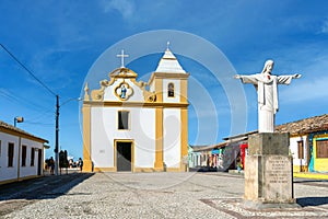 Vista da Matriz Nossa Senhora d\'Ajuda no Centro HistÃÂ³rico de Arraial d\'Ajuda, distrito de Porto Seguro, BA, Brasil photo