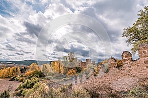 Vista del Castillo de Corduente desde la muralla exterior. Castillo construido en el siglo XV para apoyar a la corona de AragÃÂ³n photo