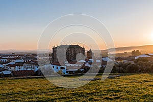 Vista general al atardecer del pueblo de Medellin, Badajoz photo