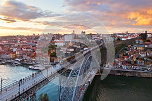 Vista of the historical city Porto, Portugal