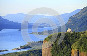 Vista House & Columbia River Gorge, OR. photo