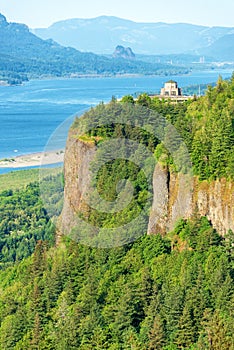 Vista House and Columbia River Gorge