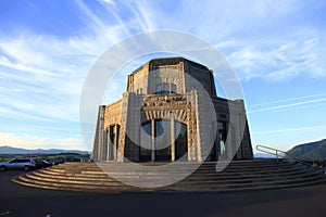 Vista House at sunset.