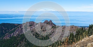 Vista of the Strait of Juan de Fuca from Hurricane Hill photo