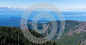 Vista of the Strait of Juan de Fuca from Hurricane Hill photo