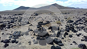 Vista su deserto di roccia e sabbia photo