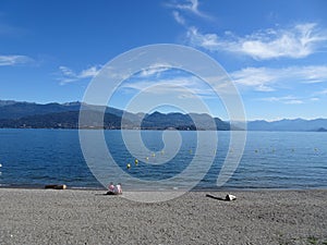 Vista sul lago Maggiore e isole borromee photo