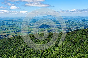 Vista of the Waikato region from Mt Pirongia