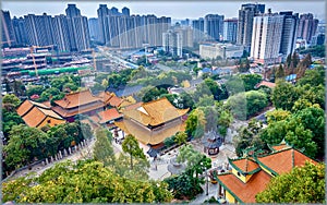 A vista of Wuhan from the Pagoda of Mt. Hong