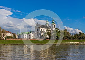 The Vistula river in Krakow, Poland