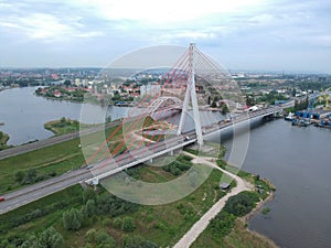 Vistula River two Bridges