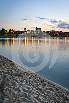 Vistula river and Warsaw photo