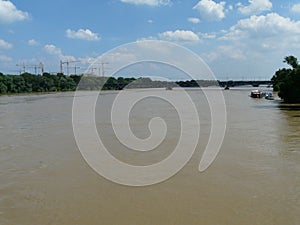 Vistula river in Warsaw , Poland