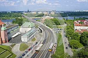 Vistula river in Warsaw, Poland photo