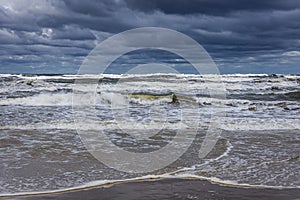 Vistula Spit beach, Baltic Sea in Poland