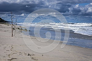 Vistula Spit beach, Baltic Sea in Poland