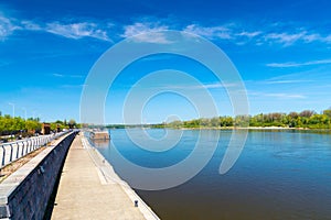 Vistulan Jan Karski boulevard near Slasko-Dabrowski bridge in Warsaw.