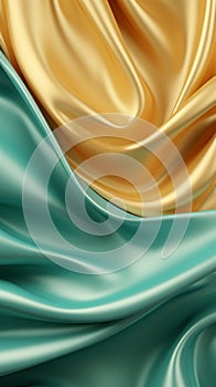 Visual allure: 3D rendering of a dynamic flowing wave cloth background.