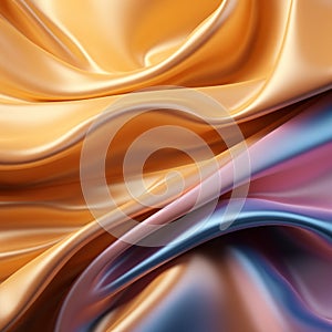 Visual allure: 3D rendering of a dynamic flowing wave cloth background.