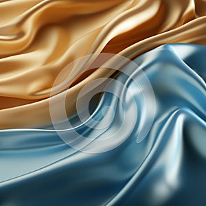 Visual allure: 3D rendering of a dynamic flowing wave cloth background.