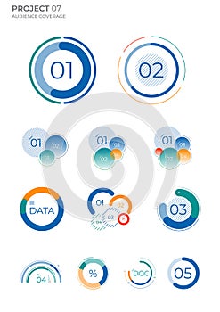 Visual charts. Finance elements commercial vector illustration.