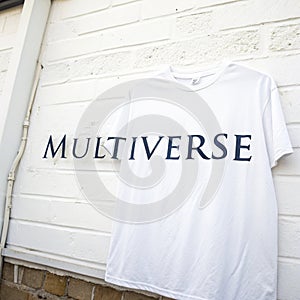 Multiverse isolated on white background photo