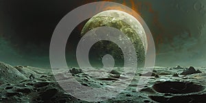 Visual create an ultrarealistic digital art of the surface texture of moon, high resolution