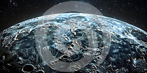 Visual create an ultrarealistic digital art of the surface texture of moon, high resolution