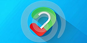 Visual DecisionMaking Tool A Blue Background Illustration Featuring a Checkmark Question Mark and YesNo Options for photo