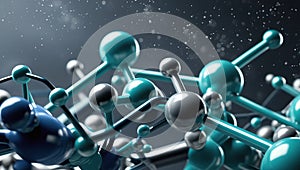 Visual depiction of a molecule in 3D