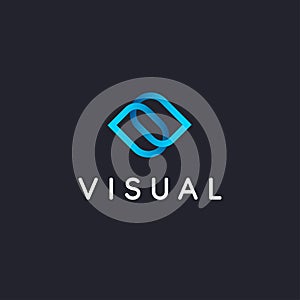 Visual design element. Vision. Eye sign. Video control sign. Smart business solution.