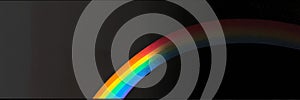 Visual effect of the appearance of a rainbow on