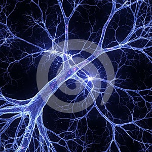 Visual emphasizes the intricate and vast connections within neural