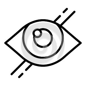 Visual eye icon outline vector. Sensory perception