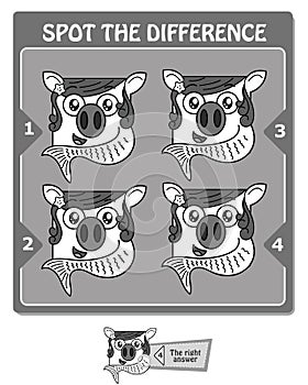 Spot the difference black fish