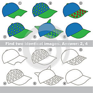 Visual game for kids to find hidden couple of objects.