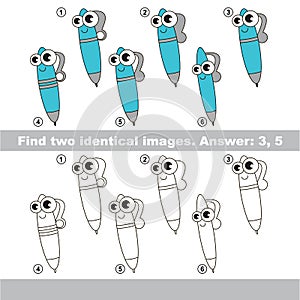 Visual game for kids to find hidden couple of objects.