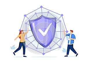 Visual identity abstract concept vector illustration set. Brand communication guideline, corporate literature, branded. photo