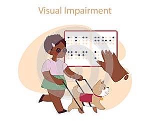 Visual Impairment concept.