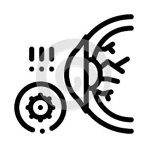 Visual impairment icon vector outline illustration