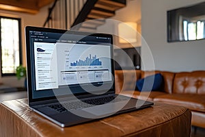 A visual of a modern net banking interface displayed on a computer screen