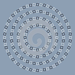 Optical illusion effect, op art vector abstract background. photo