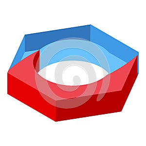 Visual perception magnet icon isometric vector. Memory illusion