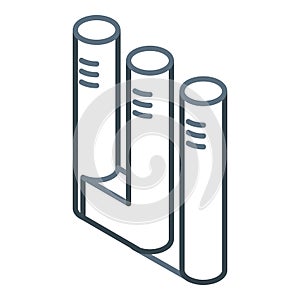 Visual pipes icon isometric vector. Memory perception