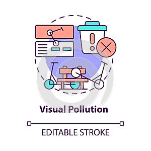 Visual pollution concept icon