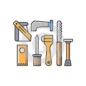 Carpentry Tools Icon for Skilled Work